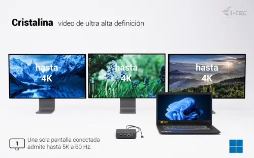 USB-C DP Dual HDMI Docking Station with Power Delivery 100 W - Imagen 7