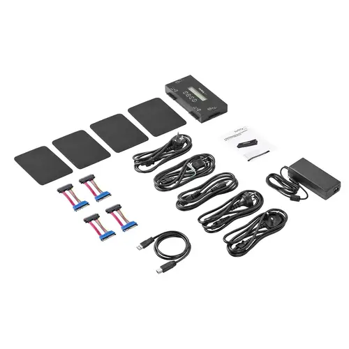 Borrador de 4 Bahías para Discos Duros y SSD SATA de 2,5" y 3,5" - Desinfectador Externo de Discos para Borrado Seguro con 9 Modos - Puerto RS232 - Cumple con NIST/DOD y TAA - Imagen 3
