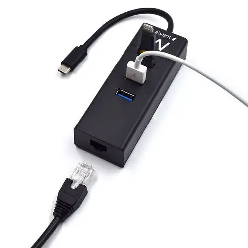 EW1141 base para portátil y replicador de puertos USB 3.2 Gen 1 (3.1 Gen 1) Type-C Negro - Imagen 4