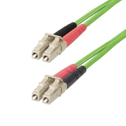 Cable de Fibra Óptica LC a LC (UPC) OM5 Multimodo 10m - Dúplex 50/125µm LOMMF Tipo Cremallera VCSEL 40G/100G - No Sensible a los Dobleces - Low Insertion Loss - LSZH - Imagen 1