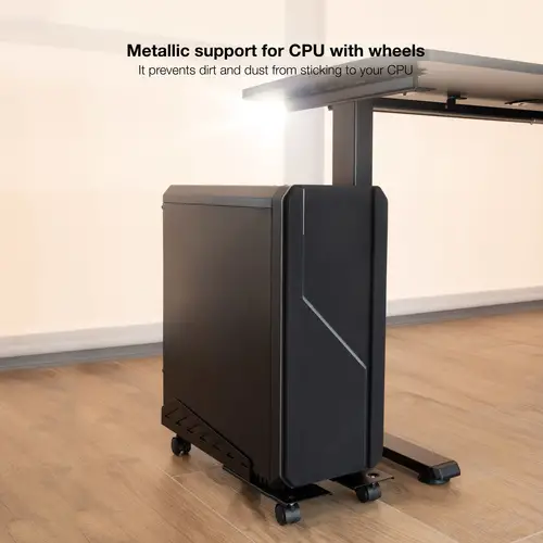 Soporte metálico para CPU de suelo con ruedas - Imagen 5