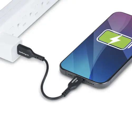 Cable de Carga USB-A a USB-C de 15cm - Cable Cargador USB-A a USB Tipo C - Cable USB 2.0 - 3A - Recubrimiento de TPE - Cable de Sincronización - M/M - Imagen 7