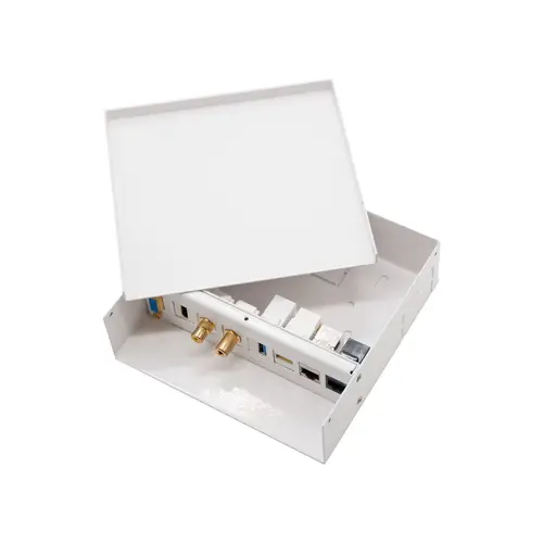 Caja de conexiones multimedia de pared VGA+HDMI+JACK3.5+RCA+2xUSB+2xRJ45, Blanco - Imagen 9