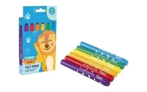MY FIRST FELT PEN ESTUCHE 6 ROTULADORES COLORES SURTIDOS NEW JOVI 1206