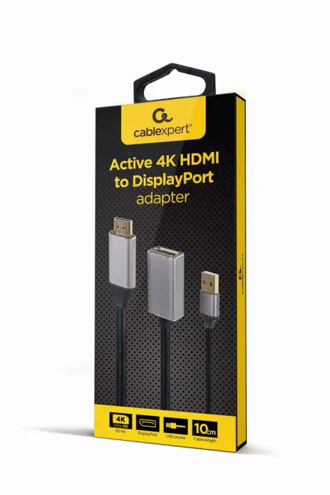 A-HDMIM-DPF-02 adaptador de cable de vídeo 0,1 m HDMI tipo A (Estándar) DisplayPort Negro