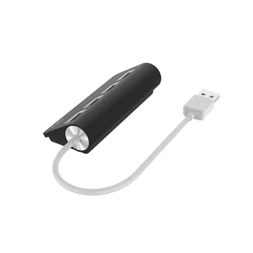 USB HUB con 4 Puertos (Concentrador USB con rápida Transferencia de Datos, Adaptador multipuertos USB. 4 en 1), Color Negro - Imagen 2