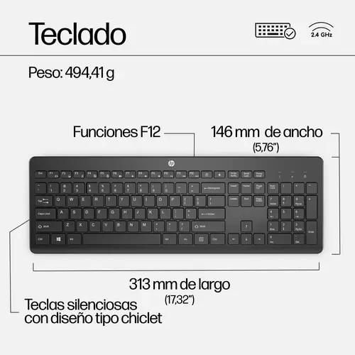 Combo de teclado y ratón inalámbricos 230 - Imagen 3