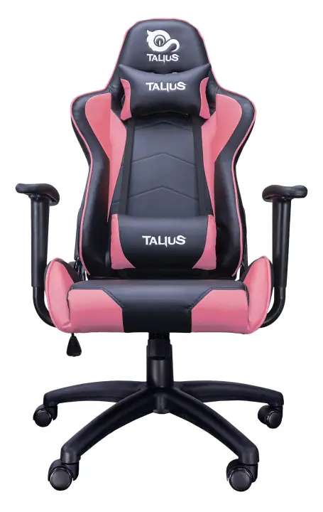 Silla Gecko gaming negra/rosa, brazos fijos, butterfly, base nylo..