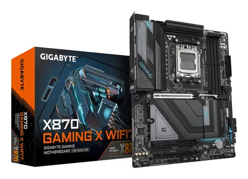 X870 GAMING X WIFI7 Placa Base - Compatible con CPUs AMD Ryzen 9000, 16+2+2 fases VRM, hasta 8000MHz DDR5 (OC), 1xPCIe 5.0 + 2xPCIe 4.0, Wi-Fi 7, LAN 2.5GbE, USB 4 - Imagen 1