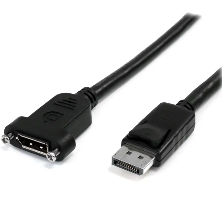 Cable de 91cm DisplayPort de Montaje en Panel - 4K x 2K - Cable DisplayPort 1.2 de Extensión de Vídeo Macho a Hembra - Cable para Monitor DP
