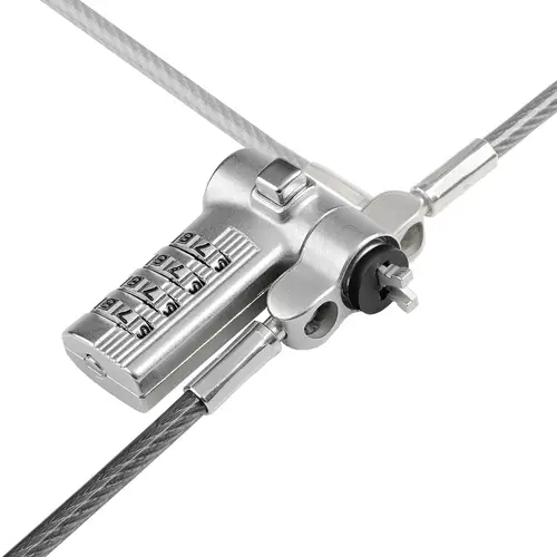 Cable de 2m Universal de Seguridad para Portátiles - Cable con Candado para Portátiles Compatible con Noble Wedge/Nano/K-Slot - Cerradura de Combinación - Anticorte - Antirrobo - Imagen 3