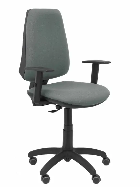 Silla Elche CP bali gris medio brazos regulables ruedas de parqué