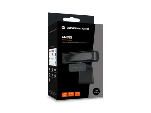 AMDIS09B cámara web 2 MP 1920 x 1080 Pixeles USB 2.0 Negro - Imagen 8