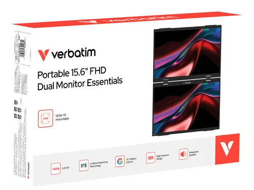 Portable 15.6" FHD Dual Monitor Essentials Monitor portátil Negro 39,6 cm (15.6") LCD 1920 x 1080 Pixeles - Imagen 3