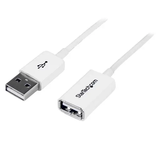 Cable de 3m de Extensión Alargador USB 2.0 - Macho a Hembra USB A - Extensor - Blanco - Imagen 1