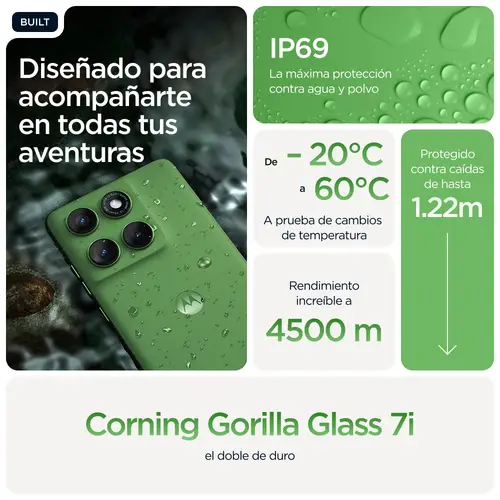 edge 60 16,9 cm (6.67") SIM doble Android 15 5G USB Tipo C 8 GB 512 GB 5200 mAh Verde - Imagen 17