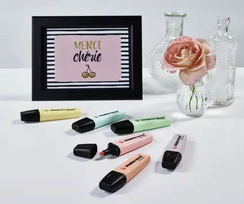 Boss Original Pastel marcador 4 pieza(s) Punta de cincel Lila, Menta, Rosa, Turquesa - Imagen 6