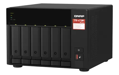 TS-673A NAS Torre Ryzen Embedded V1500B 8 GB DDR4 0 TB QNAP Turbo System Negro - Imagen 4