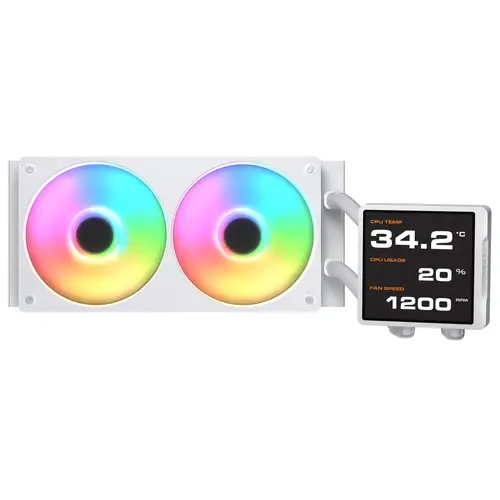 CGR-PSDVPRGB-W-240 Procesador Sistema de refrigeración líquida todo en uno 12 cm Blanco - Imagen 1