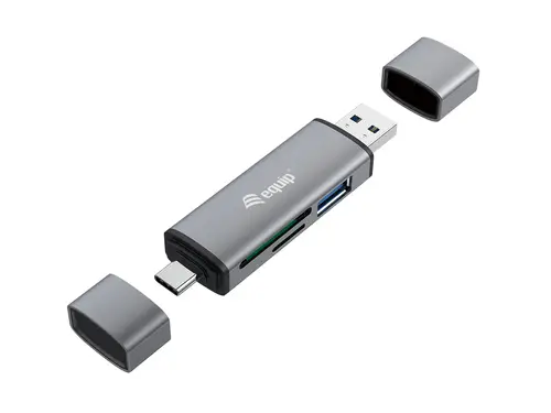 245460 lector de tarjeta USB 3.2 Gen 1 (3.1 Gen 1) Type-A/Type-C Gris - Imagen 1