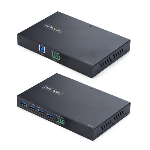 Extensor USB 3.0 por Ethernet de 4 Puertos - Hasta 1km por Cable RJ45 Cat6a/7/8 - Adaptador Remoto de Dispositivos USB - Hub USB-A de 4 Puertos - Ladrón USB - TAA - Imagen 1
