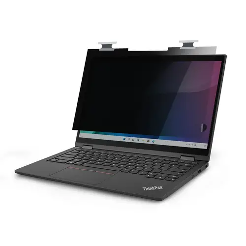 Filtro de Privacidad Brillante para Portátiles Lenovo X13 Yoga Gen 4 Táctil - De Voltear - Transmitancia de Luz del 75% - Filtro de Privacidad Antibrillo - Ángulo de Visión +/- 30 Grados - Imagen 1