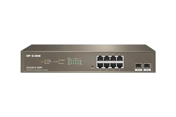 G3310P-8-150W switch Gestionado L2 Gigabit Ethernet (10/100/1000) Energía sobre Ethernet (PoE) Gris