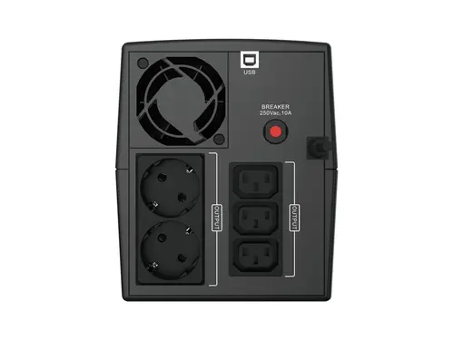 ZEUS03EM sistema de alimentación ininterrumpida (UPS) Línea interactiva 1,2 kVA 720 W 5 salidas AC - Imagen 4