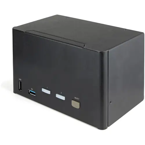 Switch Conmutador KVM de 2 Puertos DisplayPort 1.2 para 4 Monitores - DP HDR UHD 4K de 60Hz - Hub Ladrón de 2 Puertos USB 3.0 (5Gbps) - 4 Puertos USB 2.0 HID - Audio - Hotkeys - Imagen 1