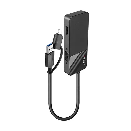 43354 base para portátil y replicador de puertos USB 3.2 Gen 1 (3.1 Gen 1) Type-A + Type-C Negro - Imagen 1