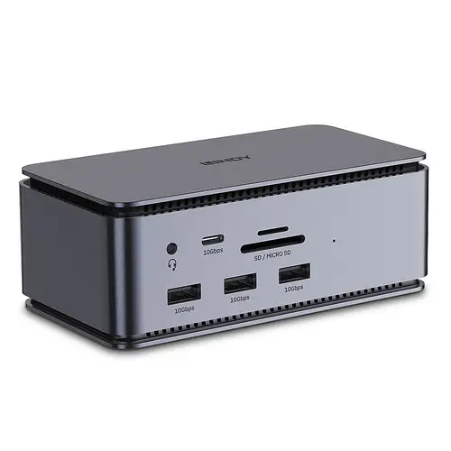 43372 base para portátil y replicador de puertos Acoplamiento USB4 Antracita - Imagen 1