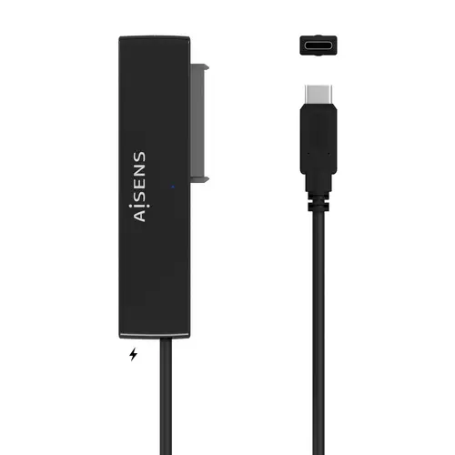 Adaptador ASE-35C02B SATA a USB-C USB 3.0/USB3.1 GEN1 para Discos Duros 2.5" y 3.5" con Alimentador, Negro - Imagen 5