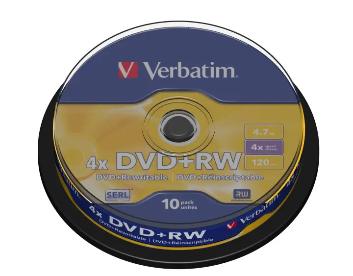 DVD+RW Matt Silver 4,7 GB 10 pieza(s)
