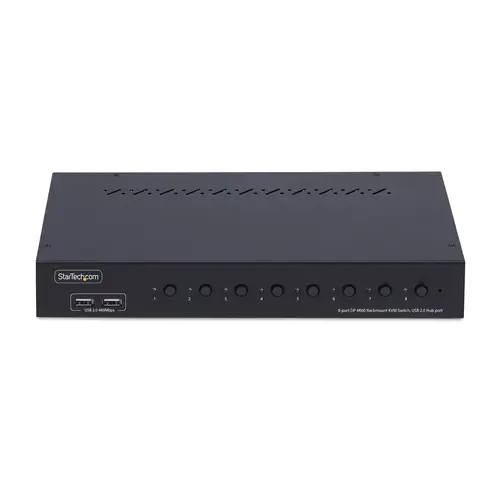Switch KVM de 8 Puertos DisplayPort 4K 60Hz - Conmutador KVM DP 1.2 4K60 con Kit de Montaje 1U para Rack - con Hub USB de 4 Puertos - Conmutado por Botón y Teclas de Acceso Rápido - TAA - Imagen 3