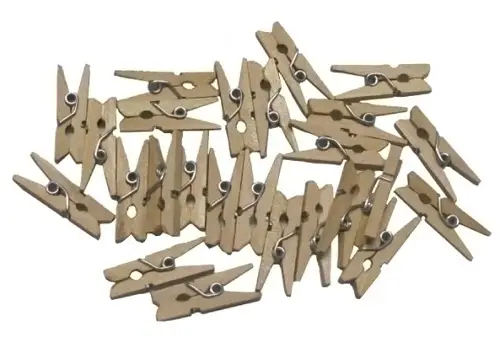 PINZAS SMART MADERA NATURAL PACK 30