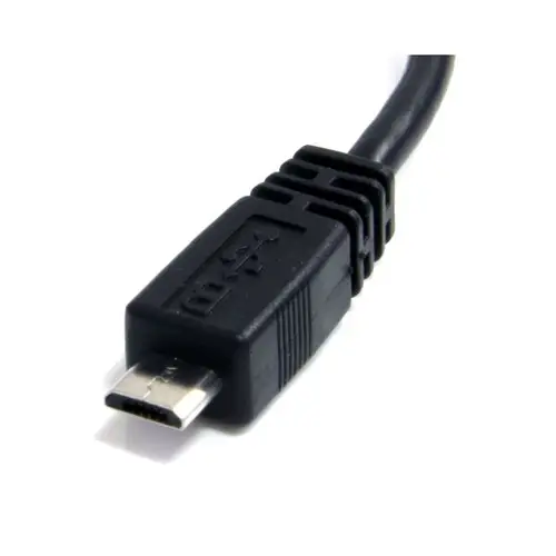 Cable Adaptador de 15cm USB A Macho a Micro USB B Macho para Teléfono Móvil Carga y Datos - Negro - Imagen 3