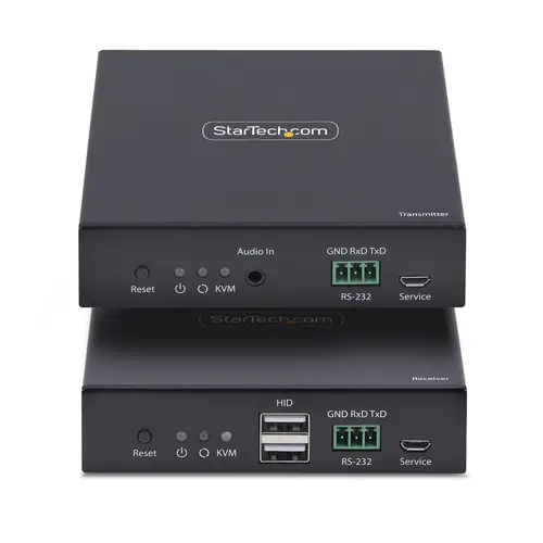 Extensor KVM HDMI 4K 60Hz por Redes Ethernet IP - Alargador KVM HDMI y USB por Ethernet - Sin Controladores - Juego Transmisor/Receptor - AVoIP - Incluye Elementos de Montaje - Imagen 3