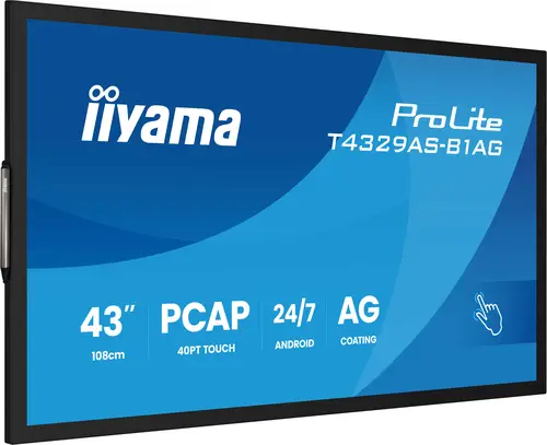 T4329AS-B1AG pantalla de señalización Panel plano interactivo 108 cm (42.5") LED Wifi 500 cd / m² 4K Ultra HD Negro Pantalla táctil Procesador incorporado Android 24/7 - Imagen 6