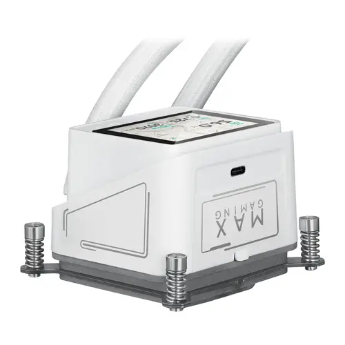 MAX Gaming LC 360 ARGB LCD White Edition Procesador Sistema de refrigeración líquida todo en uno 12 cm Blanco - Imagen 5