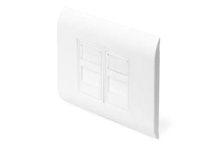 Toma de corriente para módulos Keystone, marco de 80 x 80 mm, ti..