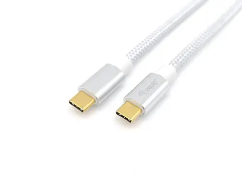 128356 Cable USB 3.2 Gen 2 C a C, M/M, 1,0m, PD 100W , 4K/60Hz, 10Gbps, Blanco - Imagen 4