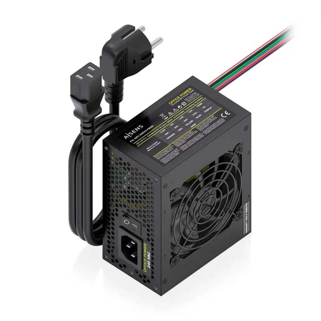 Fuente Alimentacion SFX 500W con Cable de Alimentacion OEM, Negra