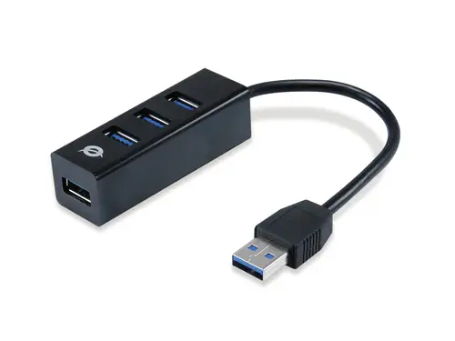 HUBBIES04B hub de interfaz USB 3.2 Gen 1 (3.1 Gen 1) Type-A 5000 Mbit/s Negro - Imagen 4