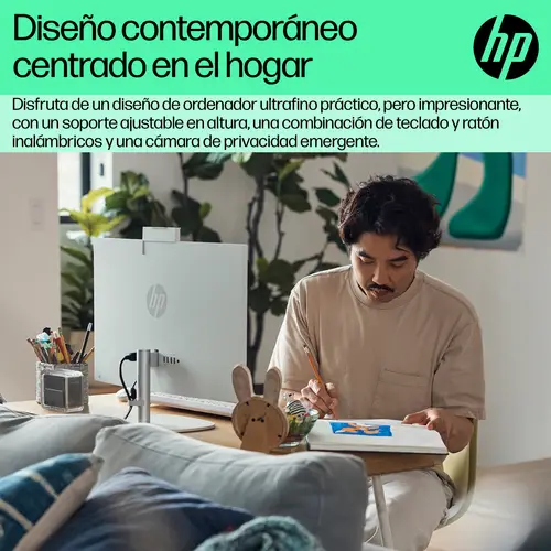 24-cr0014ns Intel® Celeron® N100 60,5 cm (23.8") 1920 x 1080 Pixeles PC todo en uno 8 GB DDR4-SDRAM 512 GB SSD FreeDOS Wi-Fi 6 (802.11ax) Blanco - Imagen 6