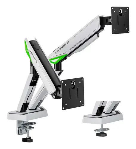 DT38TSR-345 soporte para monitor 96,5 cm (38") Escritorio Negro, Blanco - Imagen 1