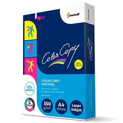 COLOR COPY ORIGINAL PAPEL REPROGRÁFICO DIN A4 350GR PAQUETE 125H BLANCO SATINADO