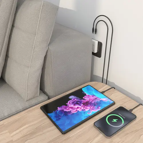 Cargador De Pared GaN Ultra Delgado 30W, 2xUSB-C PD3.0 QC4.0, Blanco - Imagen 8