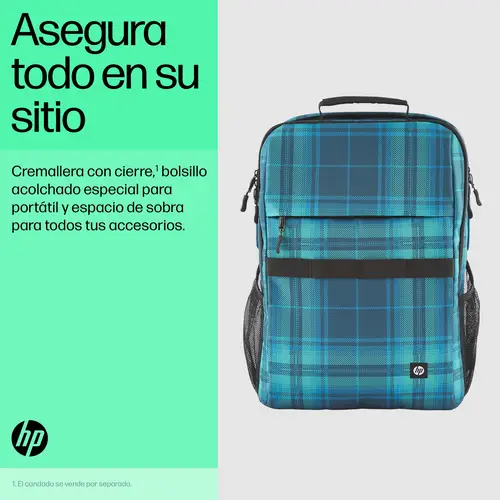 Mochila Campus XL con patrón de cuadros de tartán - Imagen 6
