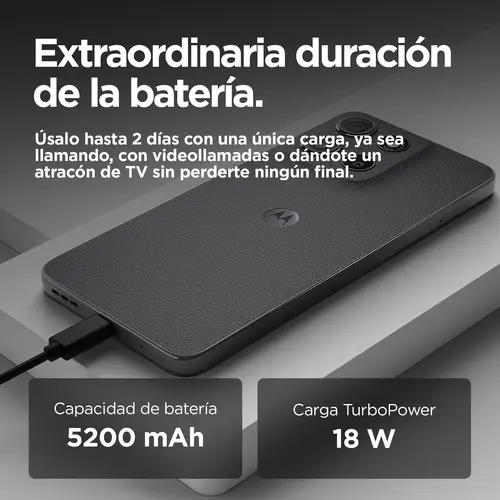 moto g15 17,1 cm (6.72") SIM doble Android 15 4G USB Tipo C 8 GB 128 GB 5200 mAh Gris - Imagen 8