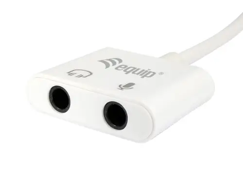 Adaptador de USB-C a audio, color blanco - Imagen 2
